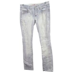 Dollhouse Low Rise Skinny Jeans Womens Sz 5 Cotton Stretch Light Purple Vintage